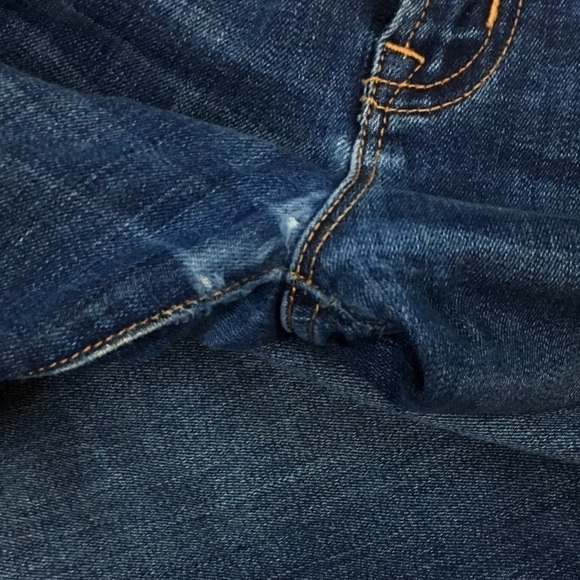 J CREW Factory Jeans Skinny Stretch Mid Rise Medium Wash Denim Slim Size 27/28 - Picture 10 of 13